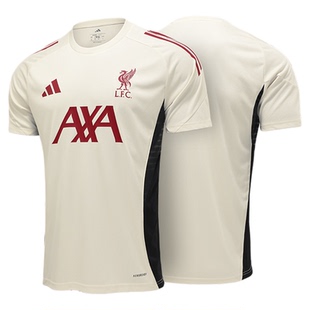 Adidas阿迪达斯25/26赛季训练服热身球衣利物浦足球服短袖JV6574