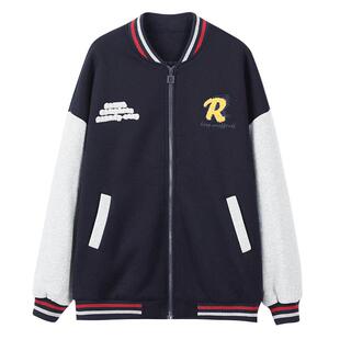 初中生外套少女孩大童2025秋冬装高中学生立领休闲开衫卫衣棒球服