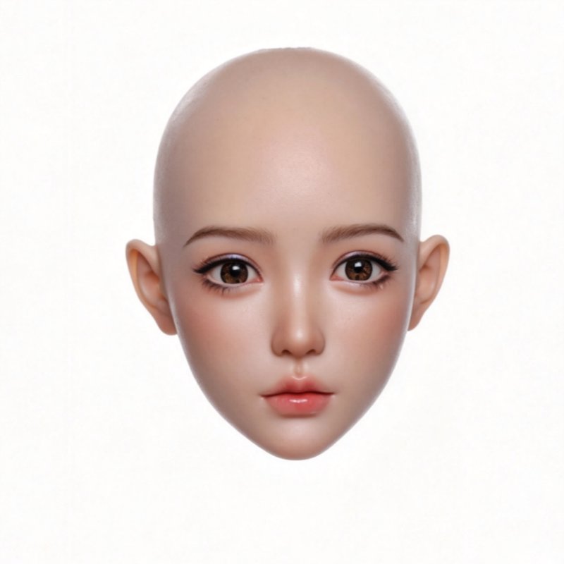 硅胶头雕仿真头模手办娃娃头