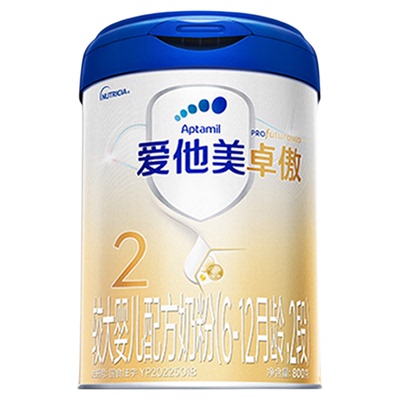 爱他美卓傲2段配方牛奶粉800g*1