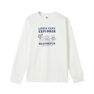 MAXforFUN童装25秋冬儿童长袖T岩洞探险长T圆领棉百搭上衣男女童