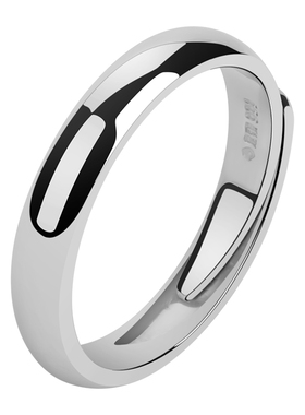 送刻字 999足银纯银男士戒指 开口指环韩版潮男单身个性创意气质