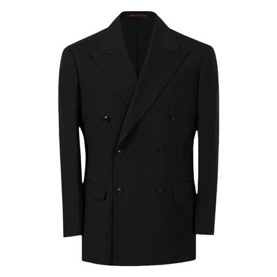 可机洗免熨烫双排扣戗驳领西服