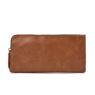 复古男士钱包长款疯马皮多功能手机包个性手包超薄青年拉链手拿包