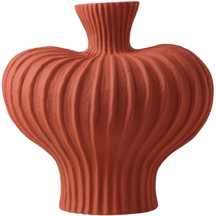 侘寂风景德镇陶瓷花瓶灯笼果创意摆件干花插花器家居客厅玄关装饰