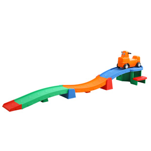 幼儿园云霄飞车轨道玩具儿童滑滑车三段式滑行车宝宝惯性滑道游乐