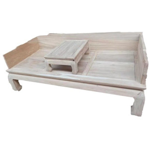 北榆木罗汉床白茬胚素面花鸟山水万字格国色天香罗汉塌中式全实木