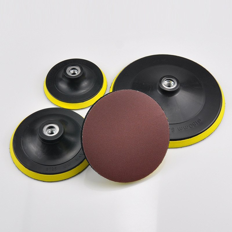 植绒砂纸片吸盘 拉绒片自粘盘 自粘式托盘 背绒片磨盘 打磨抛光