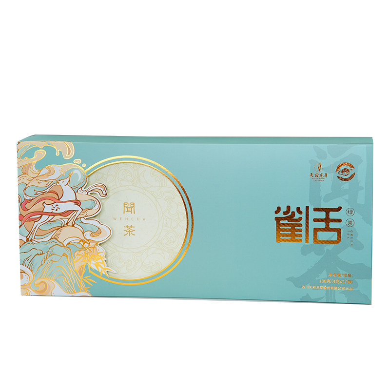 雀舌绿茶天府龙芽2026年新茶明前特级高山嫩芽茶叶礼盒装108g送礼