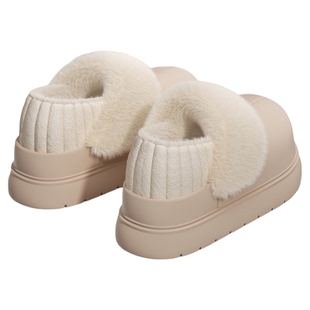 女士棉拖鞋女款冬季2025新款防水可拆卸机洗包跟厚底增高外穿棉鞋