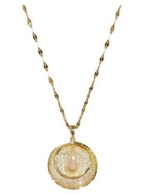 金色圈圈环环相扣项链轻奢