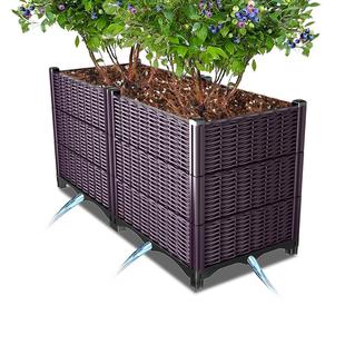 蓝莓树专用种植箱家庭长方形塑料花盆加深种菜盆果树竹子户外花箱