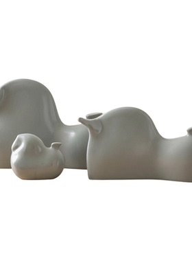 陶瓷软装简约现代抽象马书房摆件