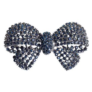 高级感蝴蝶结发夹后脑勺发卡半扎气质百搭女一字夹镶钻弹簧夹夹子