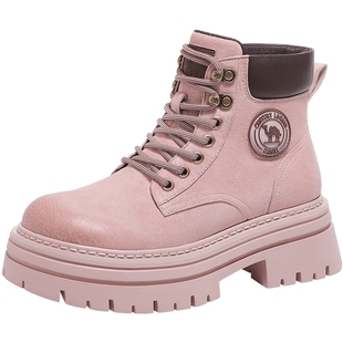 骆驼马丁靴女鞋踢不烂经典大黄靴英伦风工装靴户外登山鞋短靴新款