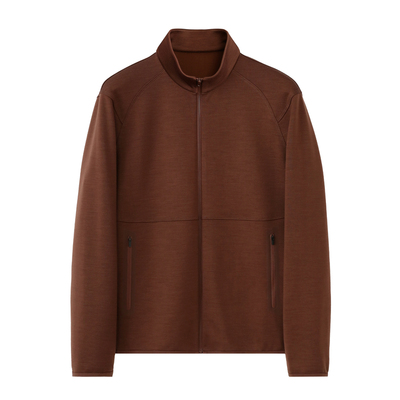 羊毛复合防风加厚商务立领夹克衫