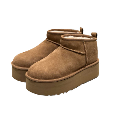 奥莱直采迷你厚底增高羊毛雪地靴