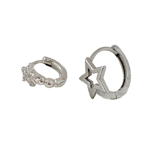 二十二丁目 星星耳圈高级感简约百搭气质耳环星体耳环高级感耳饰
