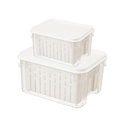 易优家食品级沥水保鲜盒洗菜篮