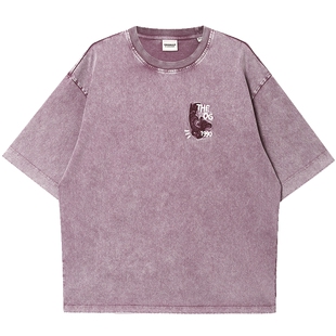 杰克琼斯男装2026年春季新字母刺绣纯棉休闲日常宽松短袖男款T恤