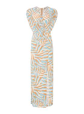 DVF2026春夏新款V领阳光虎纹轻薄海岛度假风连衣裙DS1U030