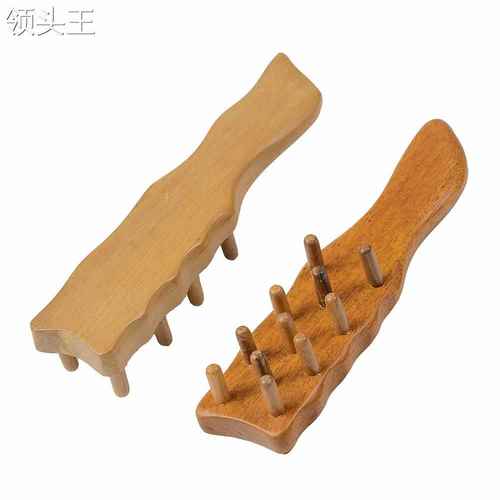 手工香樟木按摩梳实木按摩刷头皮经络按摩梳木制头部粗齿保健梳子