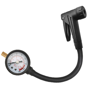 极路士充气泵充气延长气管机械胎压计汽车轮胎胎压表自行车测压表