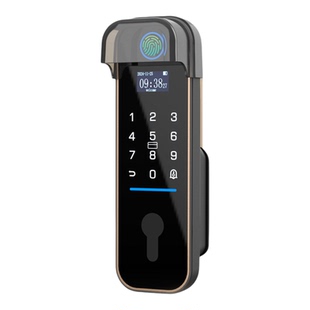 老式防盗门改指纹锁防水农村大门密码锁大铁门智能锁牛头电子锁具