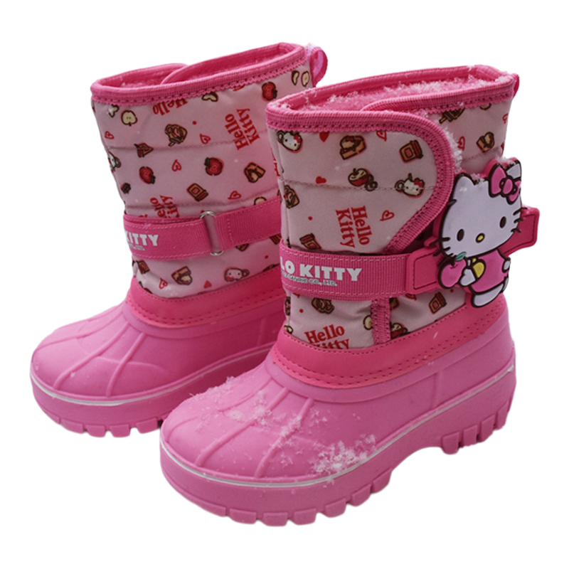 三丽鸥儿童雪地靴防水防滑棉靴库洛米女童加绒保暖靴中小童滑雪鞋