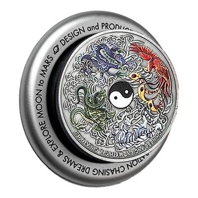 四大神兽中式幸运转运磁吸支架