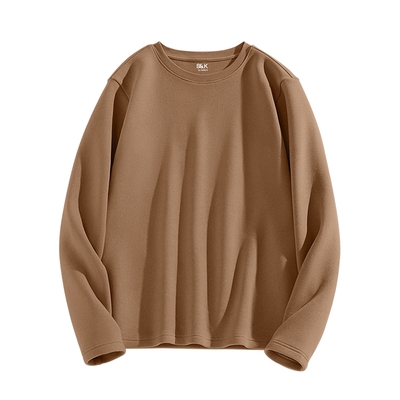 班尼路圆领打底衫男款冬季双面绒