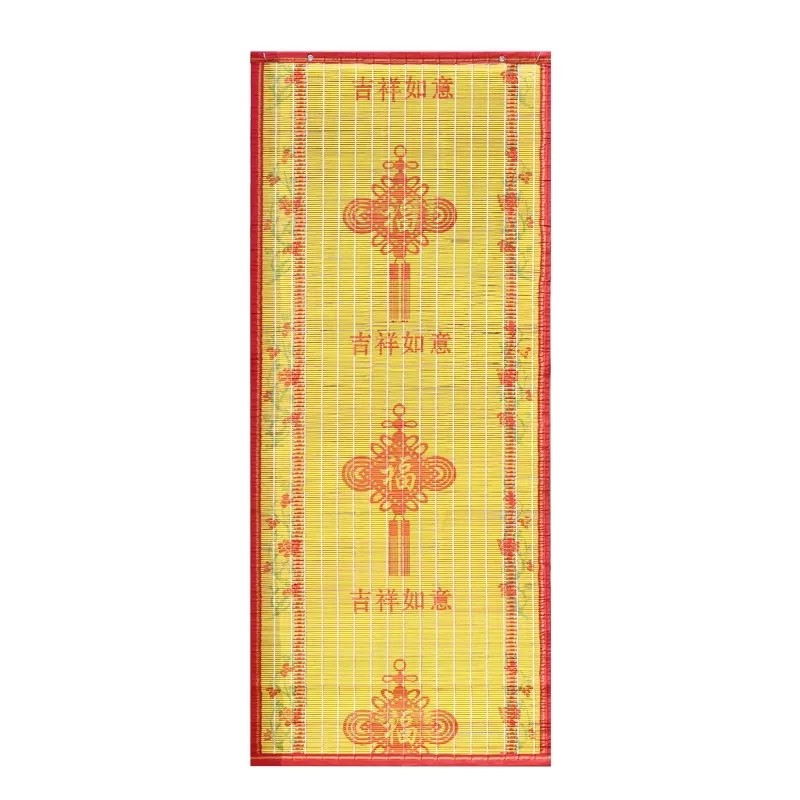 竹门帘挂帘定制竹子图案门帘防蚊防苍蝇夏季竹窗帘竹帘子家用室外