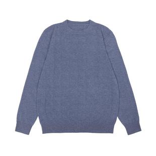 鹿王100%纯山羊绒衫男士圆领套头纯色百搭保暖针织衫25年秋冬新款