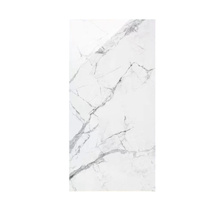 广东佛山轻奢石亮面鱼肚金600x1200寒江雪地板砖客厅法式白色瓷砖