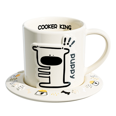 炊大皇套餐萌宠马克杯配杯碟