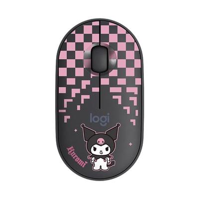 罗技时尚系列 pebble无线蓝牙鼠标库洛米棋盘双模连接办公鼠标