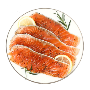 【直播/冷冻】青海龙羊峡70-80度热熏烟熏三文鱼虹鳟60g*8袋/12袋