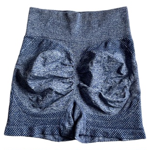 欧美蜜桃三分裤高腰提臀健身裤速干瑜伽裤高弹撸铁晨跑短裤美臀