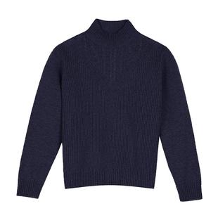 【专柜同款】鹿王100%纯山羊绒衫纯色女半高领针织毛衣秋冬新款