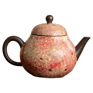 岩矿彩陶斑斓红小梨壶功夫茶具