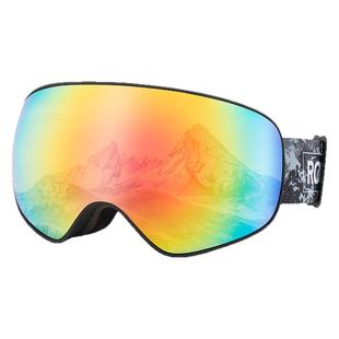 洛克兄弟滑雪镜双层防雾护目镜可卡近视防风儿童成人雪地运动装备