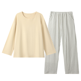 莫代尔睡衣女款冬2026新款长袖圆领保暖加厚冬天高级感家居服套装