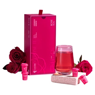 云忆田园冷萃玫瑰冻干花茶礼盒装墨红玫瑰即溶家庭装玫瑰花青素