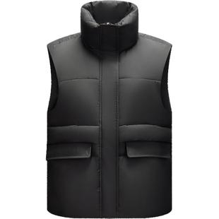 森马棉马甲女冬季防泼水纯色oversize立领面包服叠穿时尚百搭外套