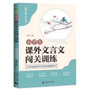 新版小学生课外文言文闯关训练六年级上册下册全国通用版小学6年级小升初阶梯阅读理解专项训练老师推荐每日一练文言文阅读