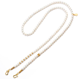 天然淡水珍珠锦鲤锁配链s925银双钩挂链玉衡天子门生挂绳新中式款