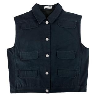 7AM10PM复古立体口袋工装马甲女款BF风宽松背心休闲短外套上衣潮