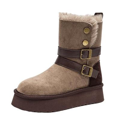 EBLAN/伊伴厚底两穿保暖雪地靴女