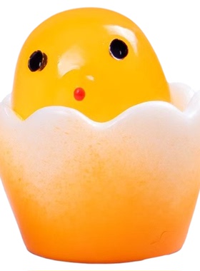 夜光破壳鸡蛋仔树脂DIY配件摆件