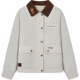 【赵露思同款】TeenieWeenie小熊女棉服26春款巴恩风灯芯绒两件套